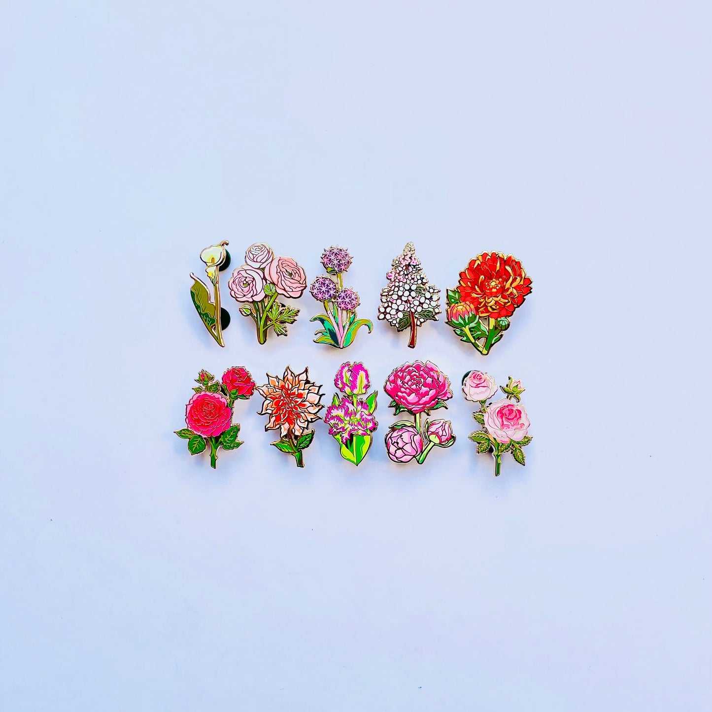 Dahlia Enamel pin gift Badge, Flower floral Gift under 20, Mothers Day