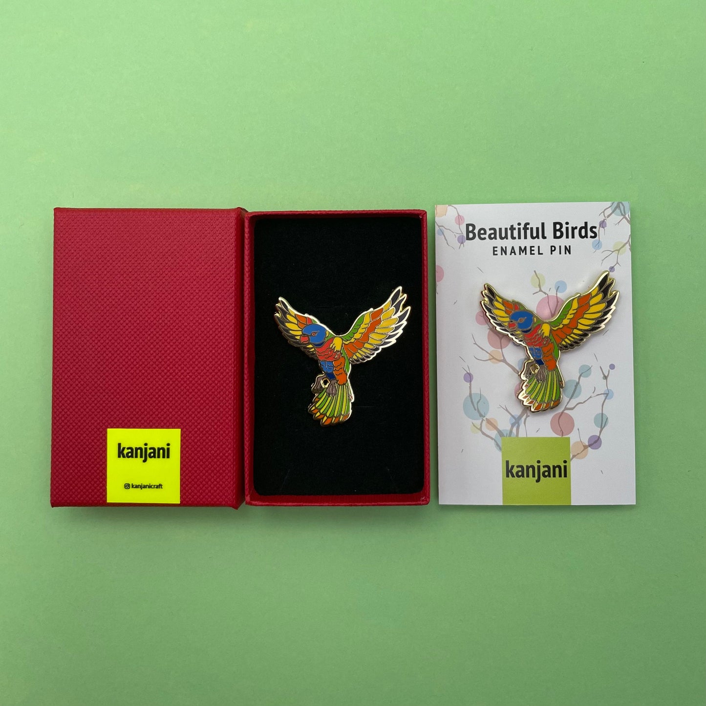Parrot Enamel pin gift Badge, Rainbow Lorikeet, bird Gift, Australia brooch