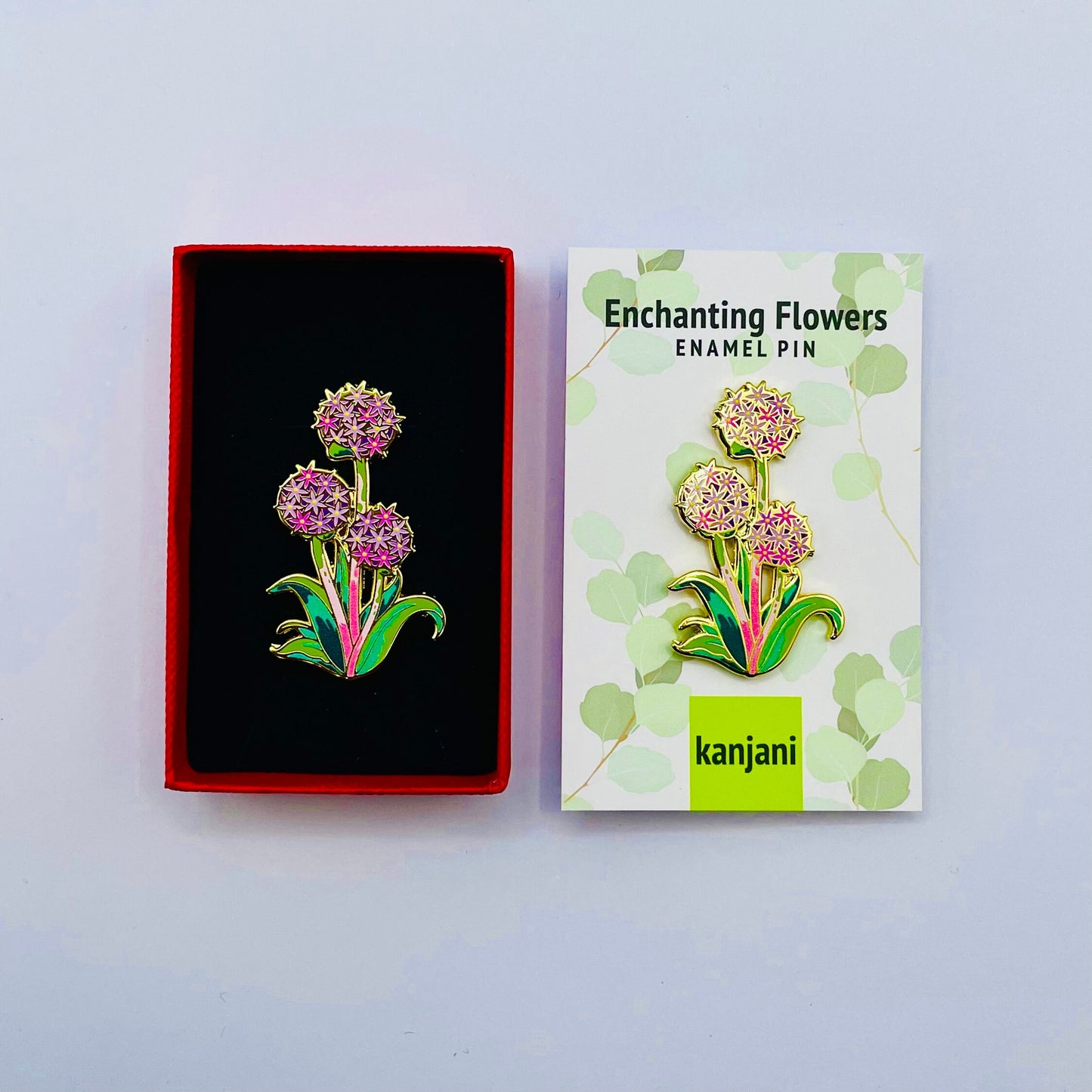 Purple Allium Flower Enamel pin gift Badge, Gift for her, Mother’s Day