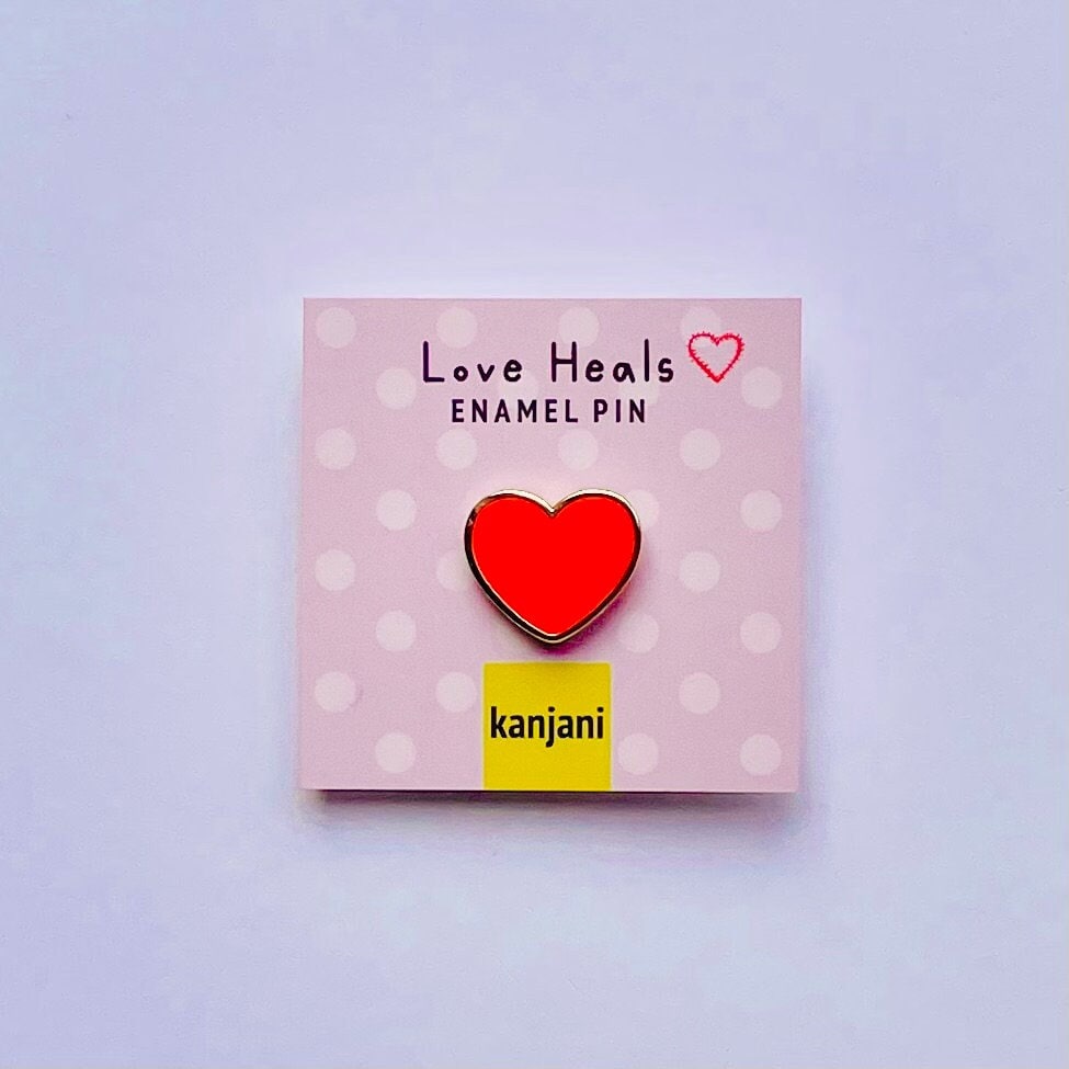 Red Heart mini enamel pin | Gift under 10 | Valentine | Galentines l Self love | Self care | Affirmation Encouragement | Valentines badge
