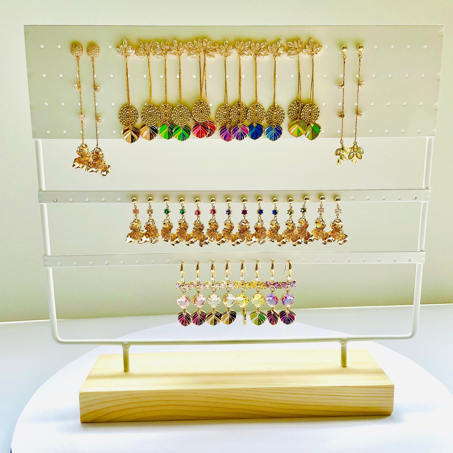 Purple dangle drop cubic zirconia gold feather earrings, Gifts under 30, Mothers Day Gift, Bird-themed jewelry, Nature Gift