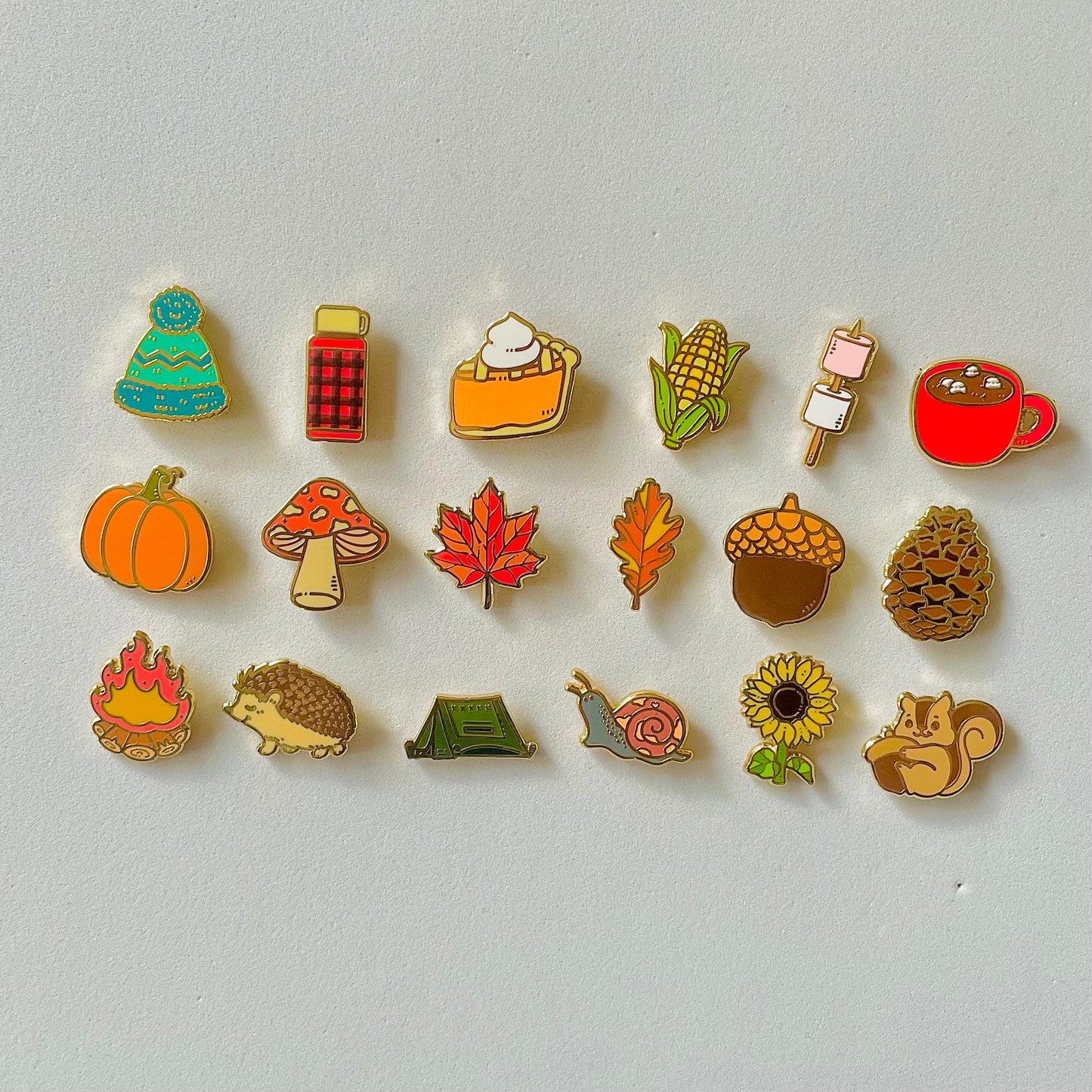 Red white spotted mushroom mini enamel pin, Fly agaric Thanksgiving Halloween Gift, Fall decor, Autumn gift, gift under 15, outdoors camping