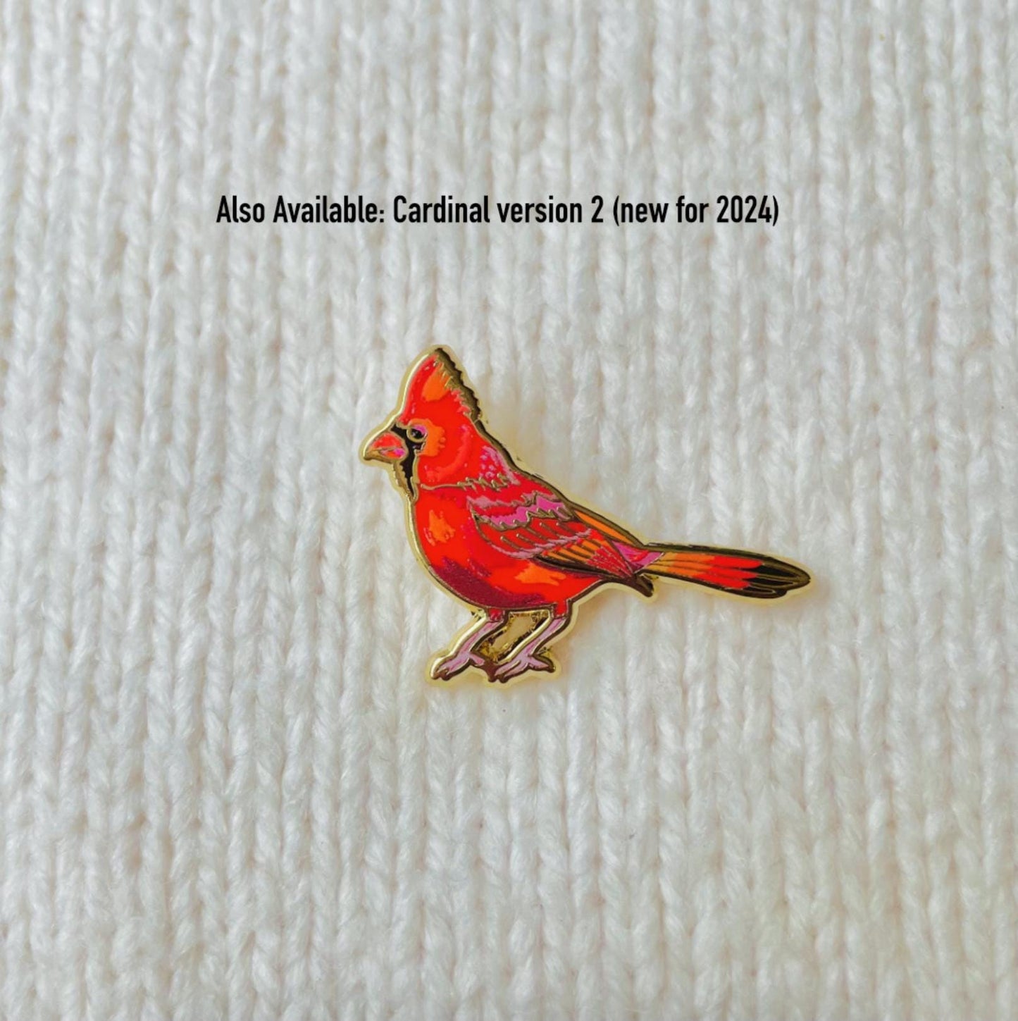 Red Cardinal Enamel pin | Northern Cardinal | American birds | Illinois Carolina Ohio Virginia bird | Red bird | gift for dad | Bird gift