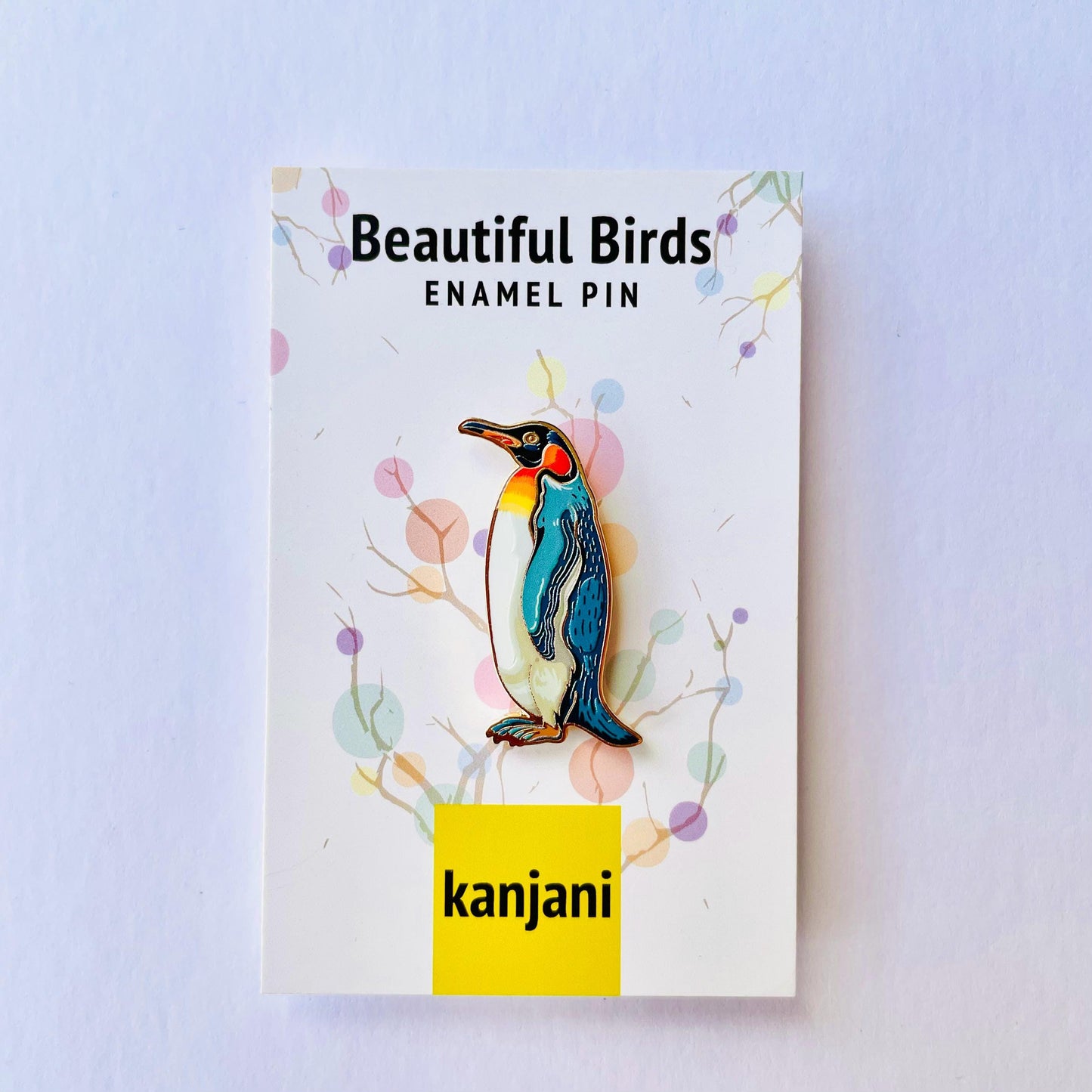 Emperor Penguin gold hard enamel lapel pin badge