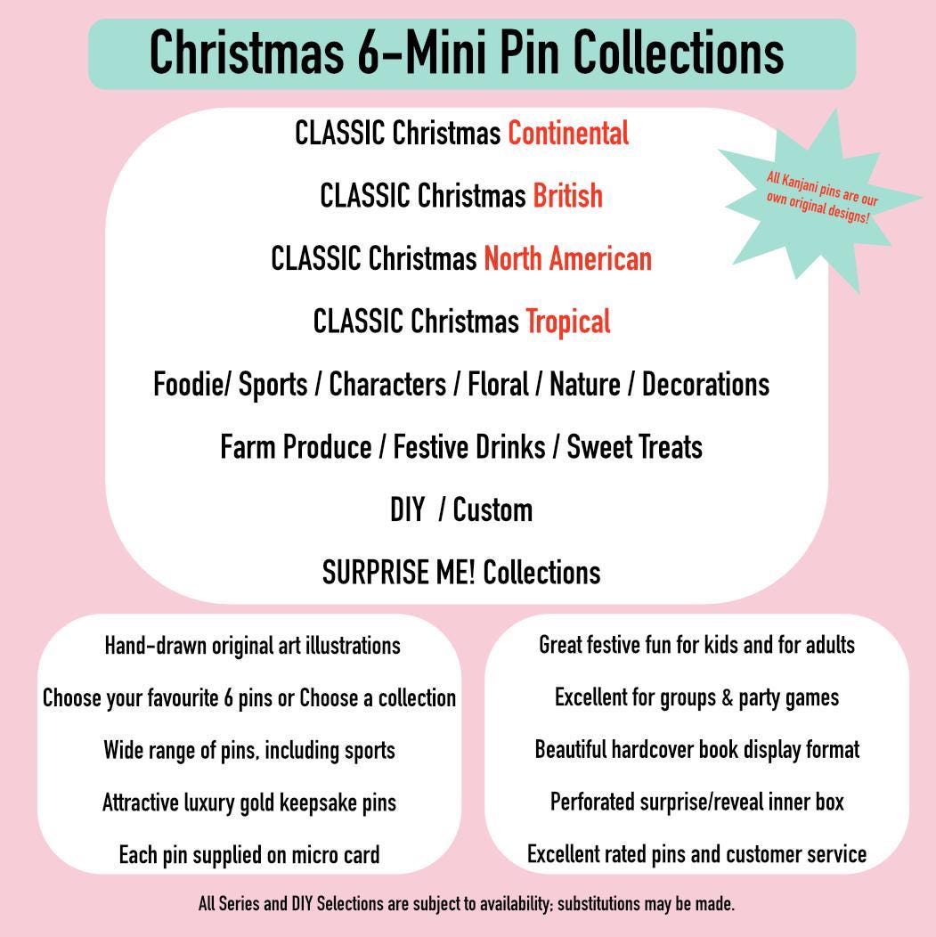 6 pin enamel pin advent calendar gift box, custom luxury gift, festive game