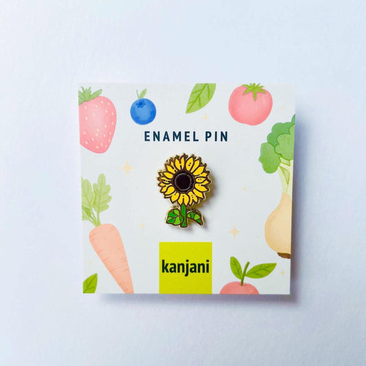 Sunflower gold hard enamel lapel pin badge