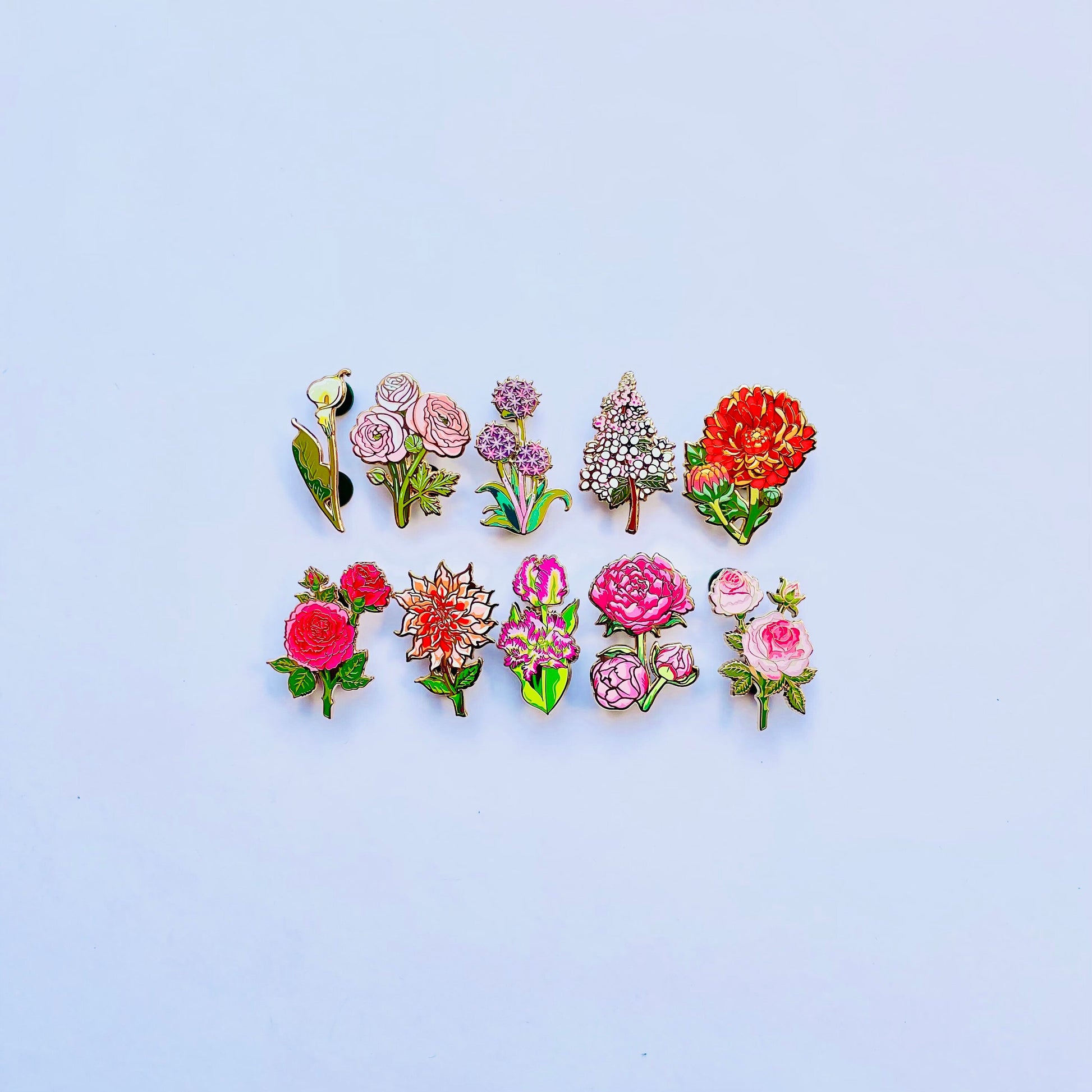 Dahlia Enamel pin gift Badge, Flower floral Gift under 20, Mothers Day