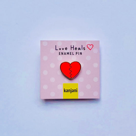 Heartbreak broken heart mini enamel pin | Gift under 10 | Valentine | Galentines l Self love | Affirmation | Friend on the mend Healing