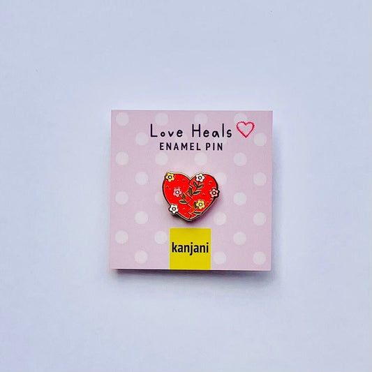 New Growth Flower Heart mini Enamel pin gift | Friend on the mend | Galentines l Self love | Self care | Encouragement | Healing Growth