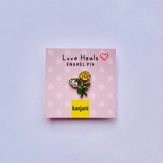 Support Rose friendship mini Enamel pin gift, Self gift, Encouragement, June birth flower