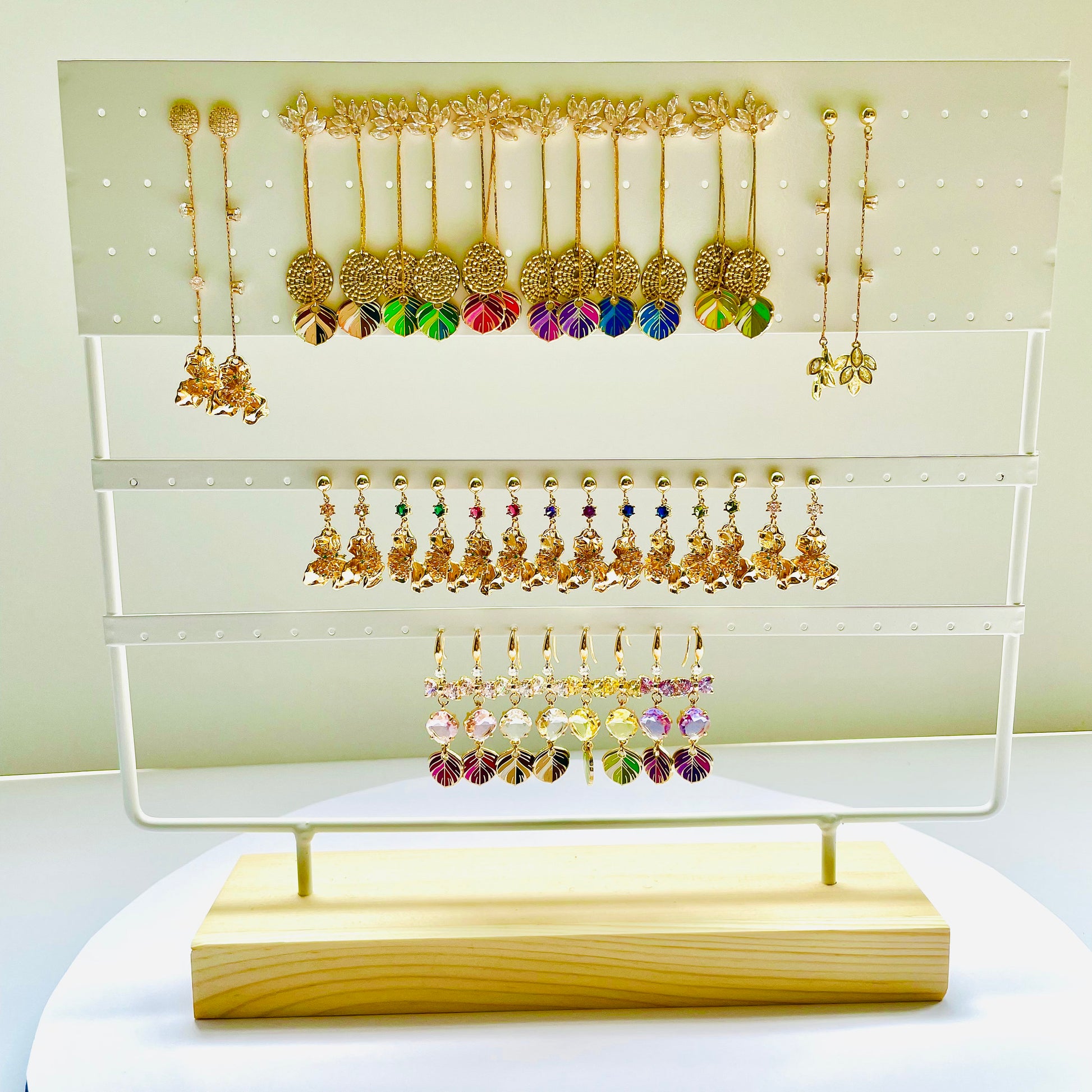 Sparkle bow Purple dangle drop cubic zirconia gold feather earrings, Gifts under 30, Mothers Day, Bird-themed jewelry, Nature Gift
