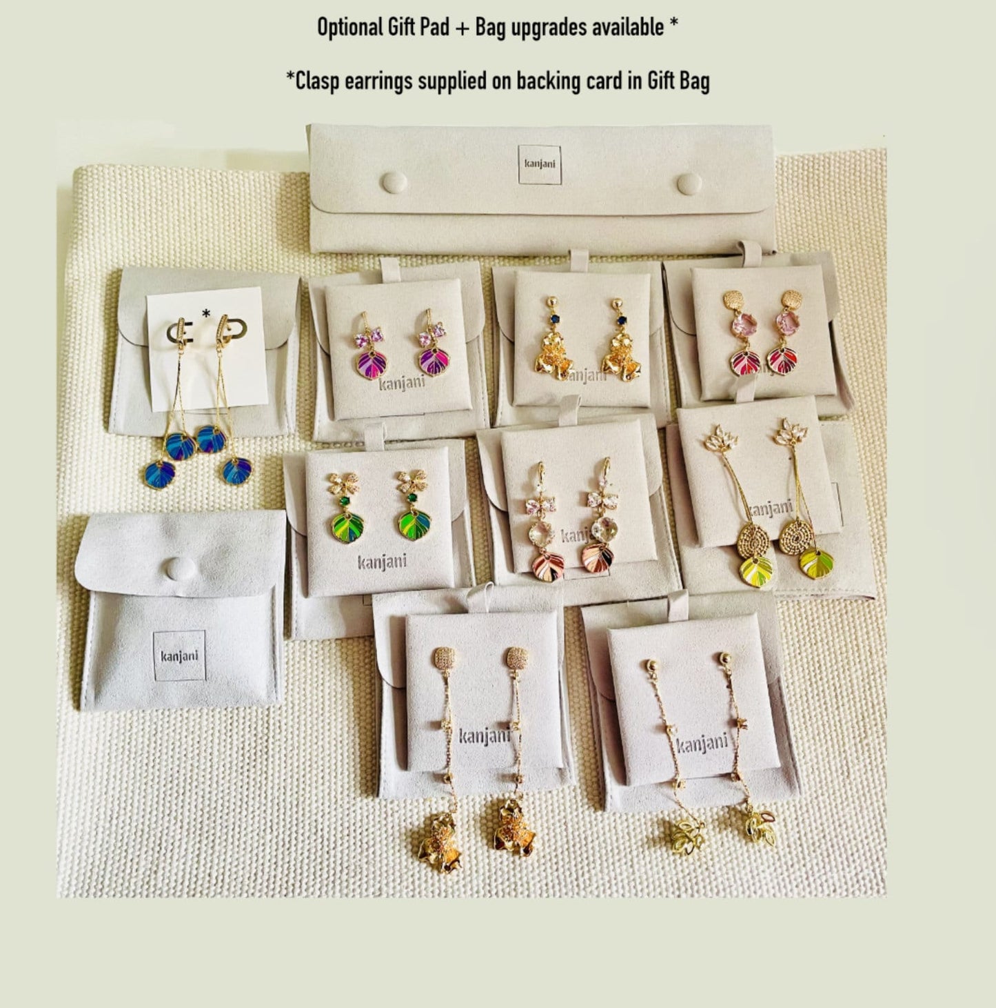 Feather Earrings: Colourful Enamel and Crystal Dangles (18k Gold Plated), Advent calendar