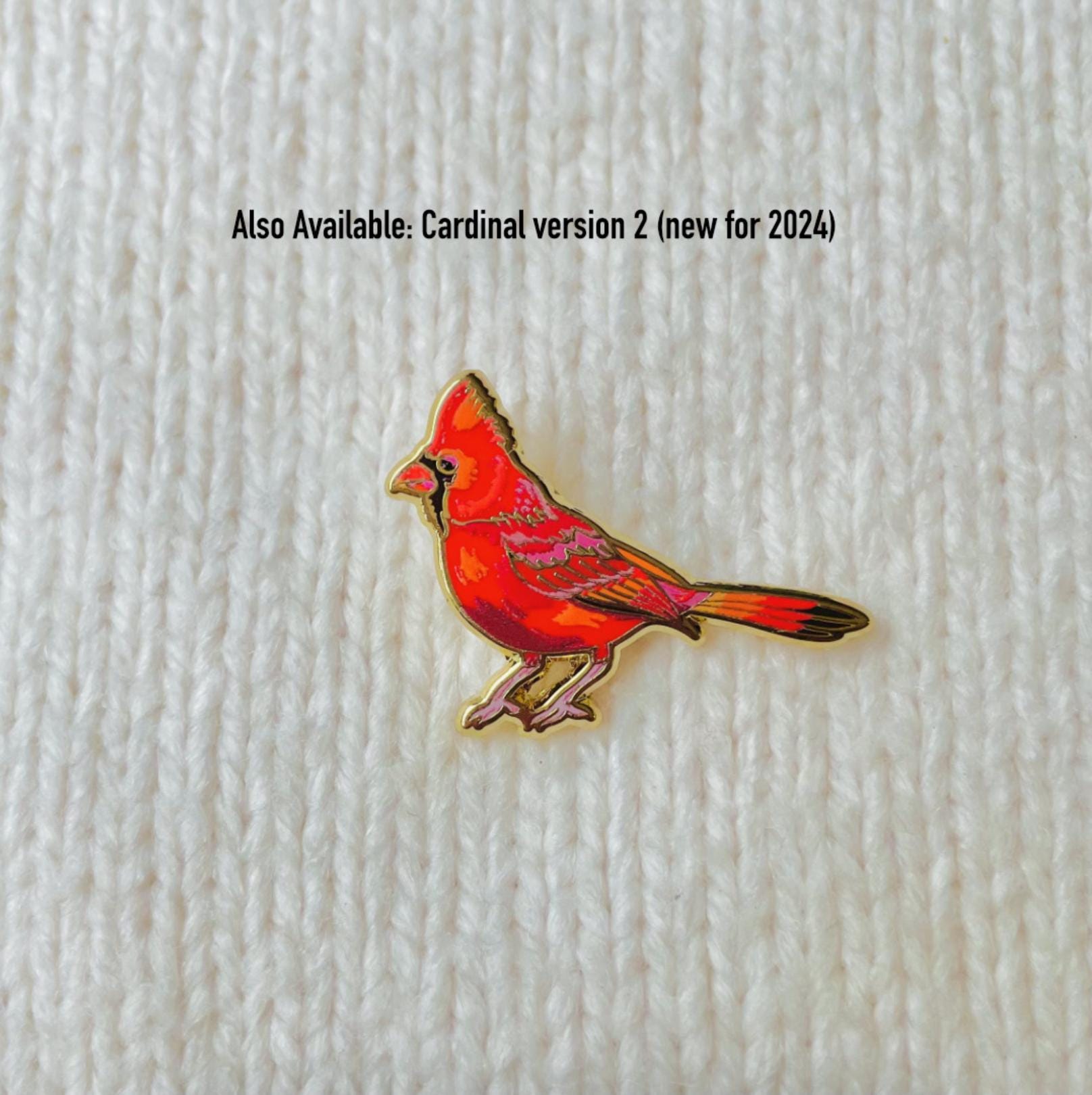 Red Cardinal Enamel pin | Northern Cardinal | American birds | Illinois Carolina Ohio Virginia bird | Red bird | gift for dad | Bird gift