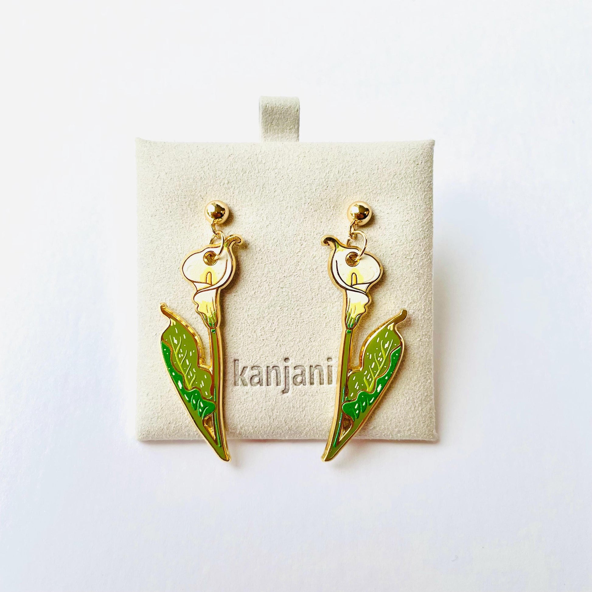 Orange Chrysanthemum Earrings - Acrylic Floral Stud Dangles, Advent calendar