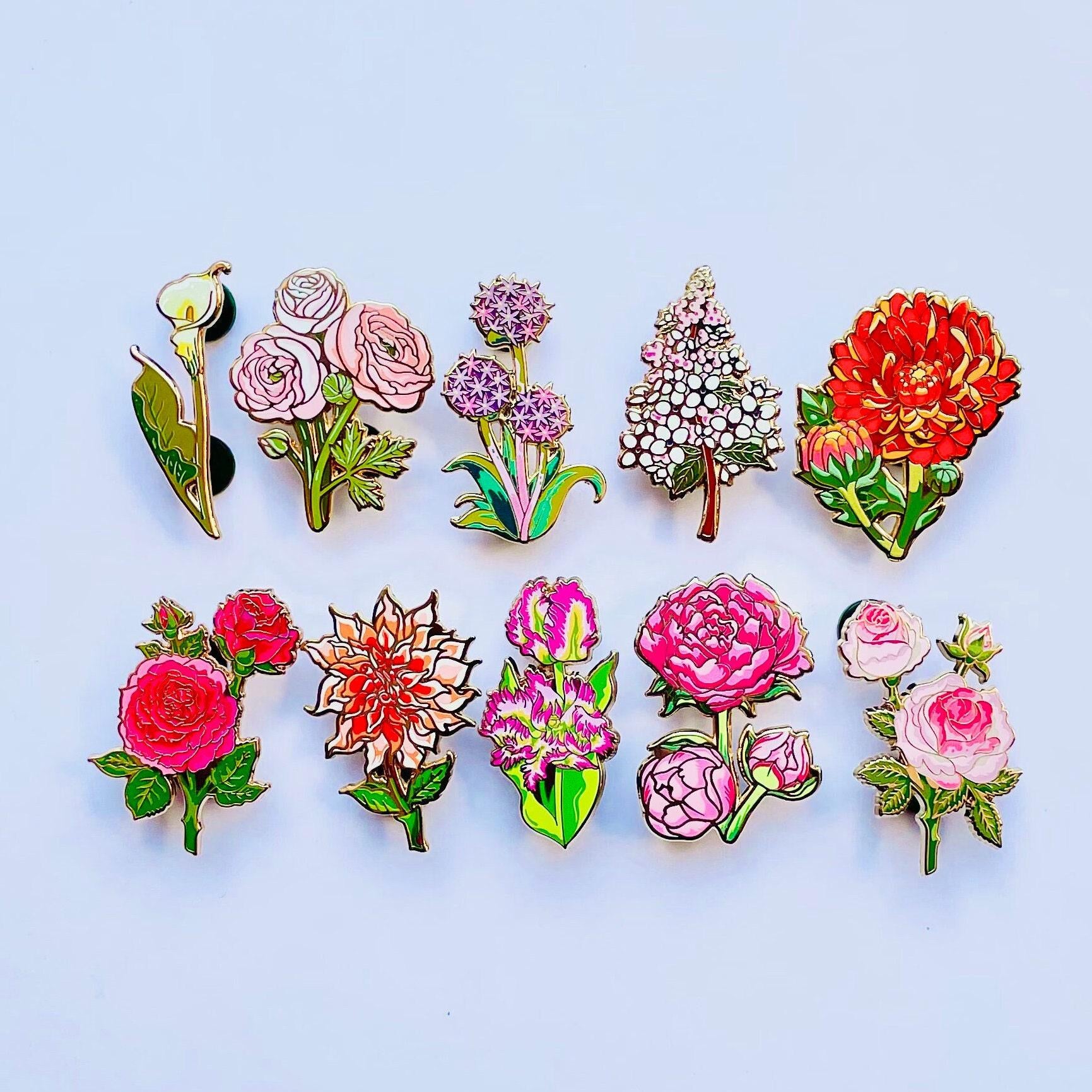 Flower Child Purple Earrings, Gold Plated Dangle (Spring Style), Advent calendar