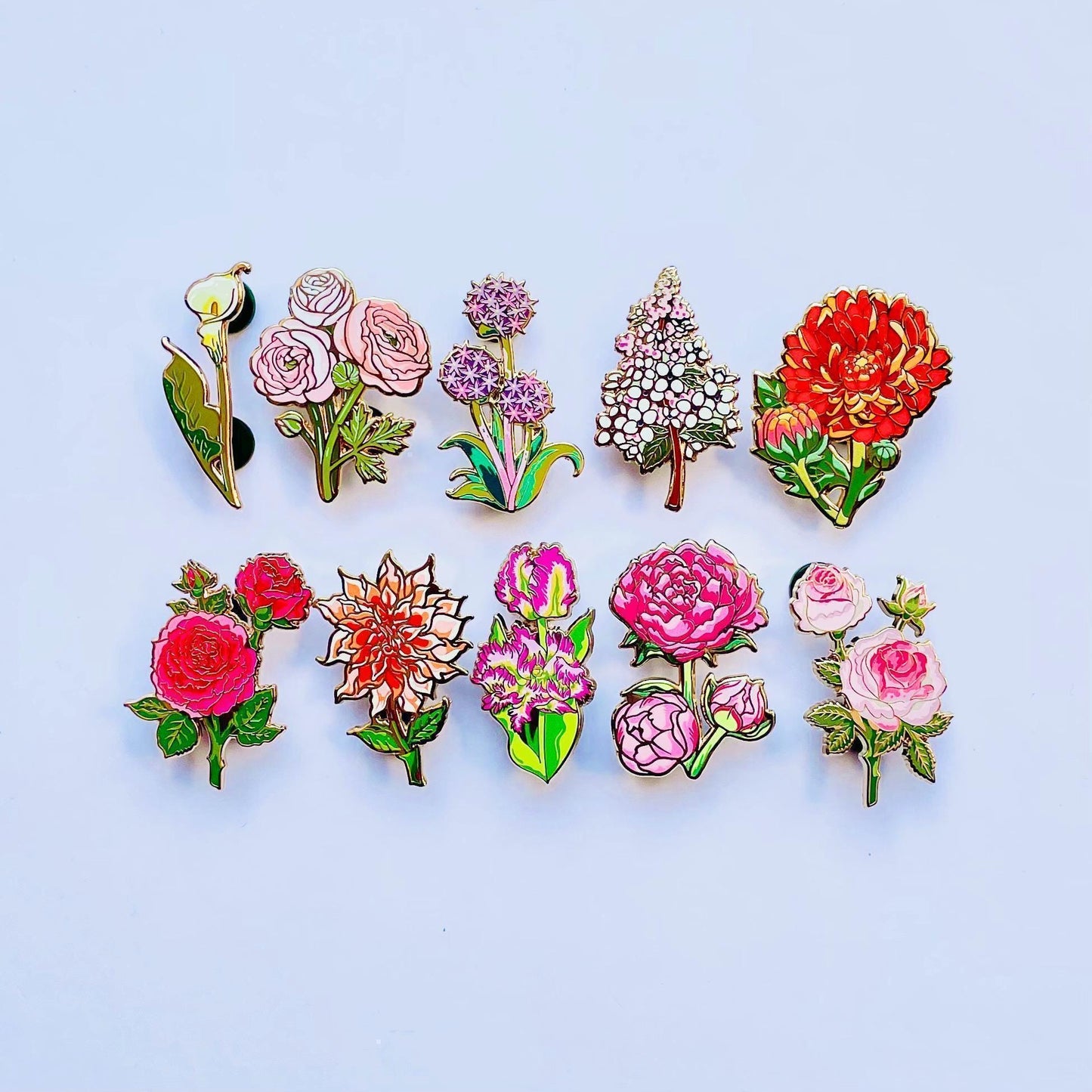 Love Letter Earrings: Pink & Navy Enamel Hearts (Gold Hook or Stud), Advent calendar