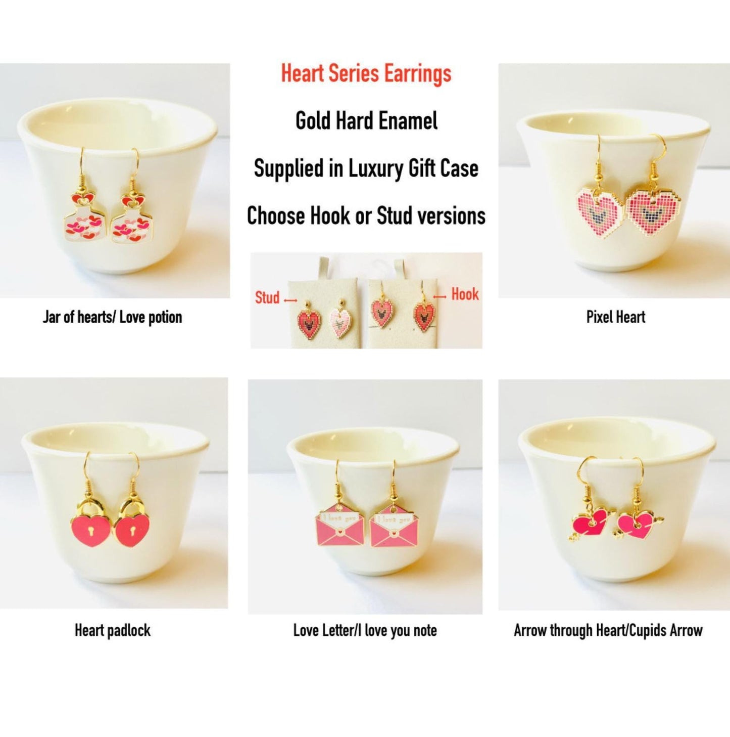 Calla Lily Earrings: Gold Hook Floral Dangles - Smooth Hard Enamel, Christmas gift, stocking stuffer, Advent calendar