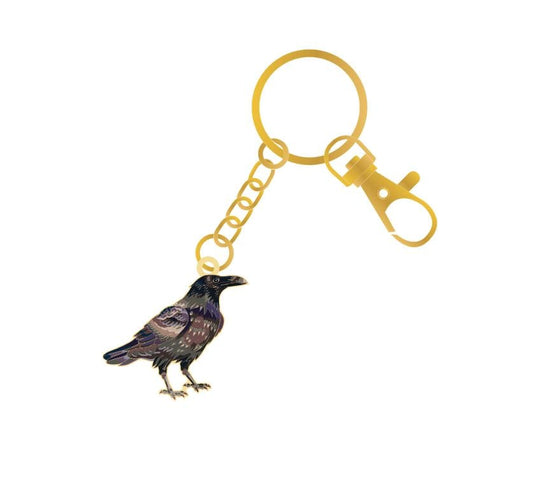 Raven Keychain, Crow Keychain,