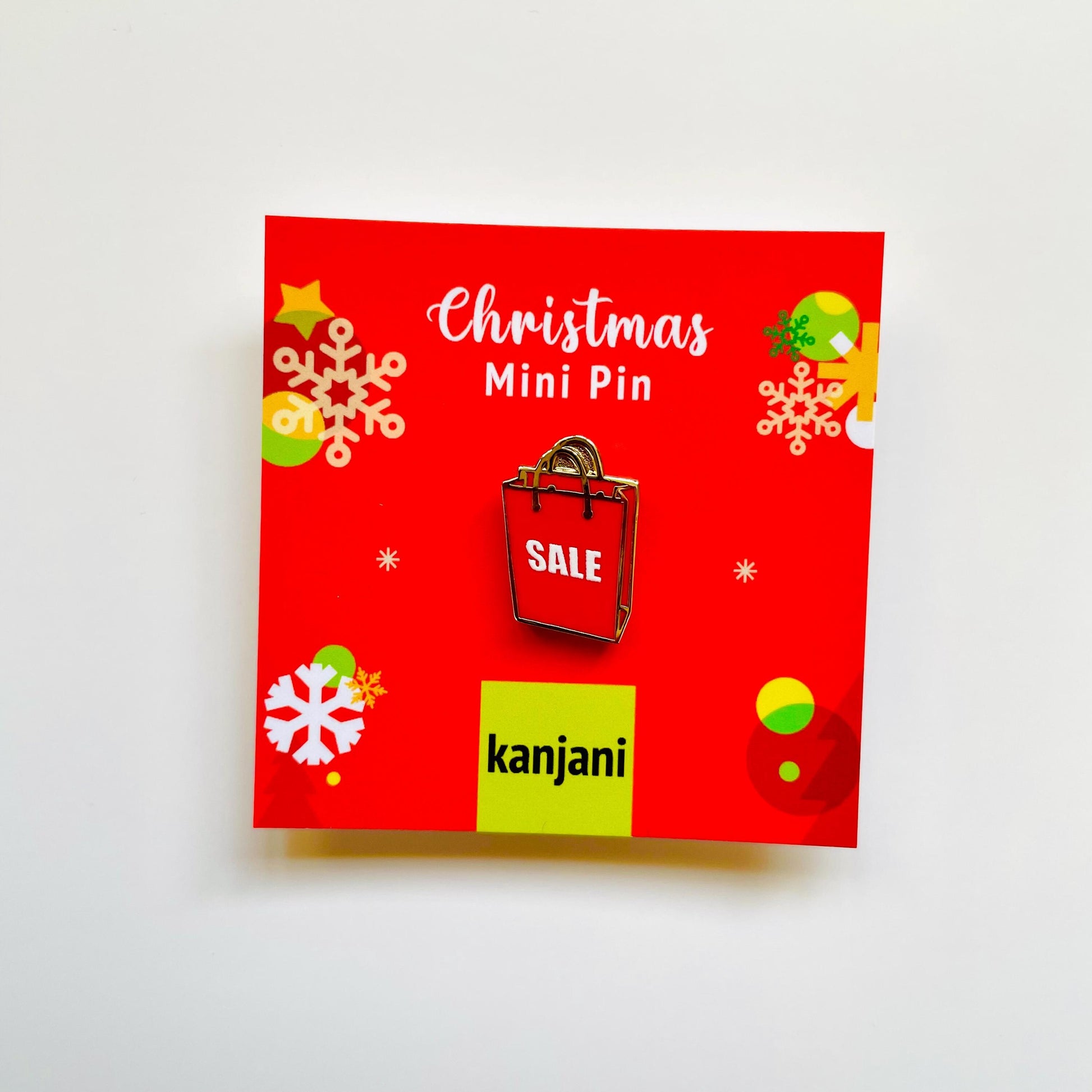 Sale Shopping Bag Enamel pin - Mini Lapel Pin for Christmas Winter Decor