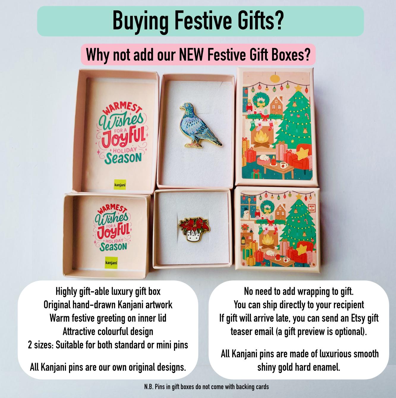 a collection of festive gift boxes, including a hand-drawn box with a bird and a box with a Christmas tree and presents. The text asks whether it is necessary to add new gift boxes to the collection, and provides reasons for not doing so.