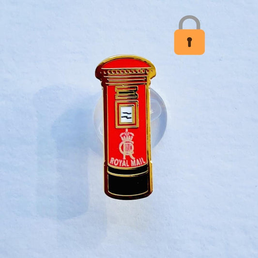 Holiday Post Box Gold hard enamel pin