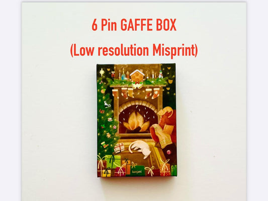 Low resolution misprinted 6 enamel pin surprise reveal gift box advent calendar available at discounted price