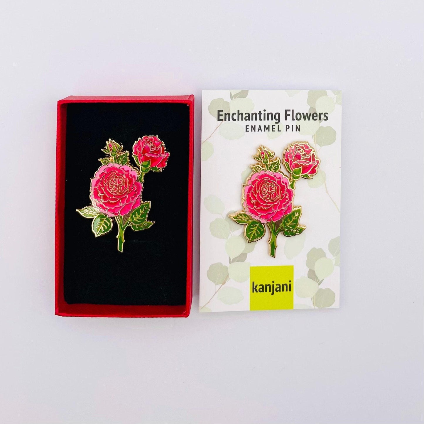 Red Rose Enamel pin gift, Flower lapel pin, valentines Badge Brooch, romantic, Gift for her, June birth flower