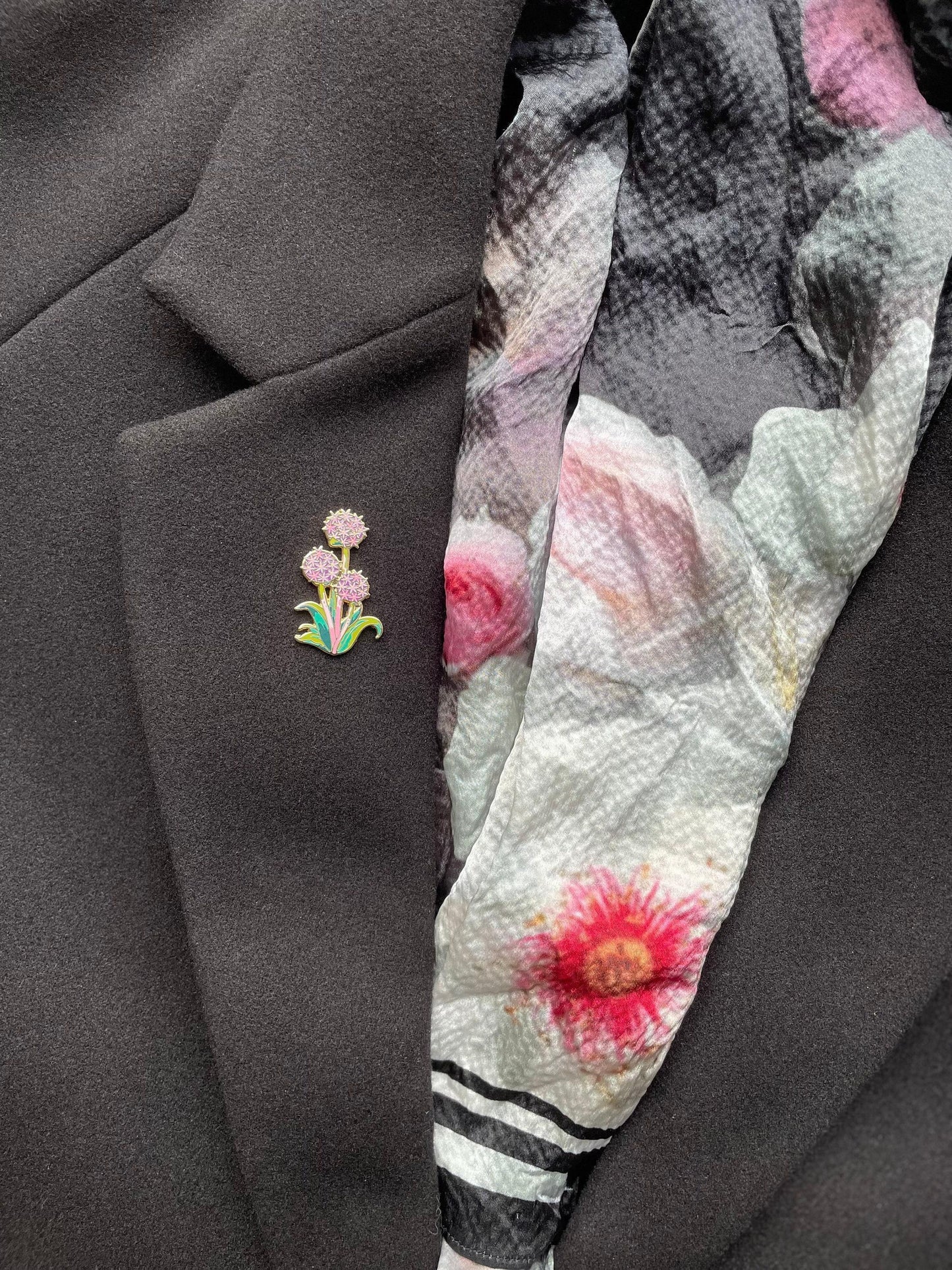 Purple Allium Flower Enamel pin gift Badge, Gift for her, Mother’s Day