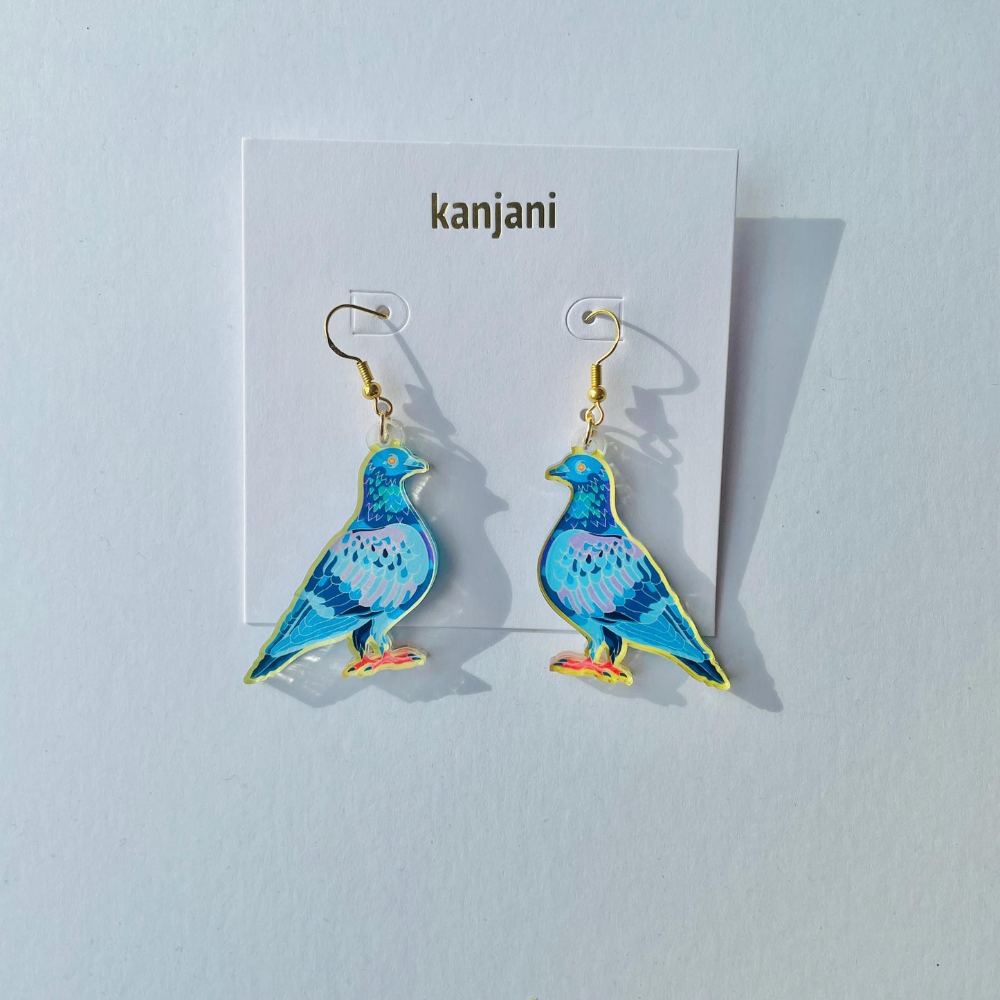 Hook acrylic earrings and backing card