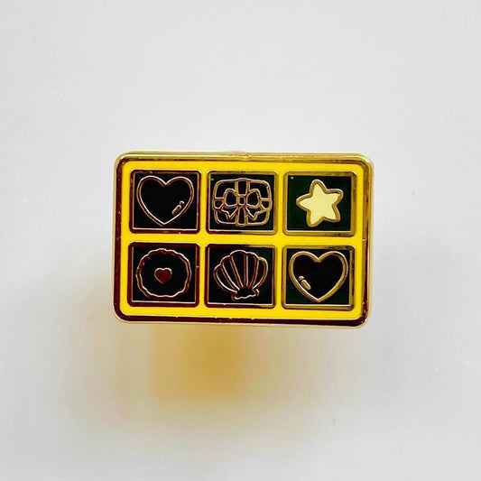 Chocolates box enamel pin