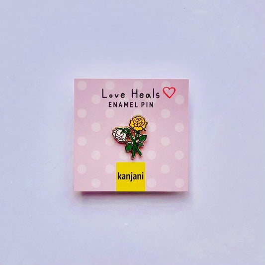 Support Rose friendship mini Enamel pin gift, Self gift, Encouragement, June birth flower