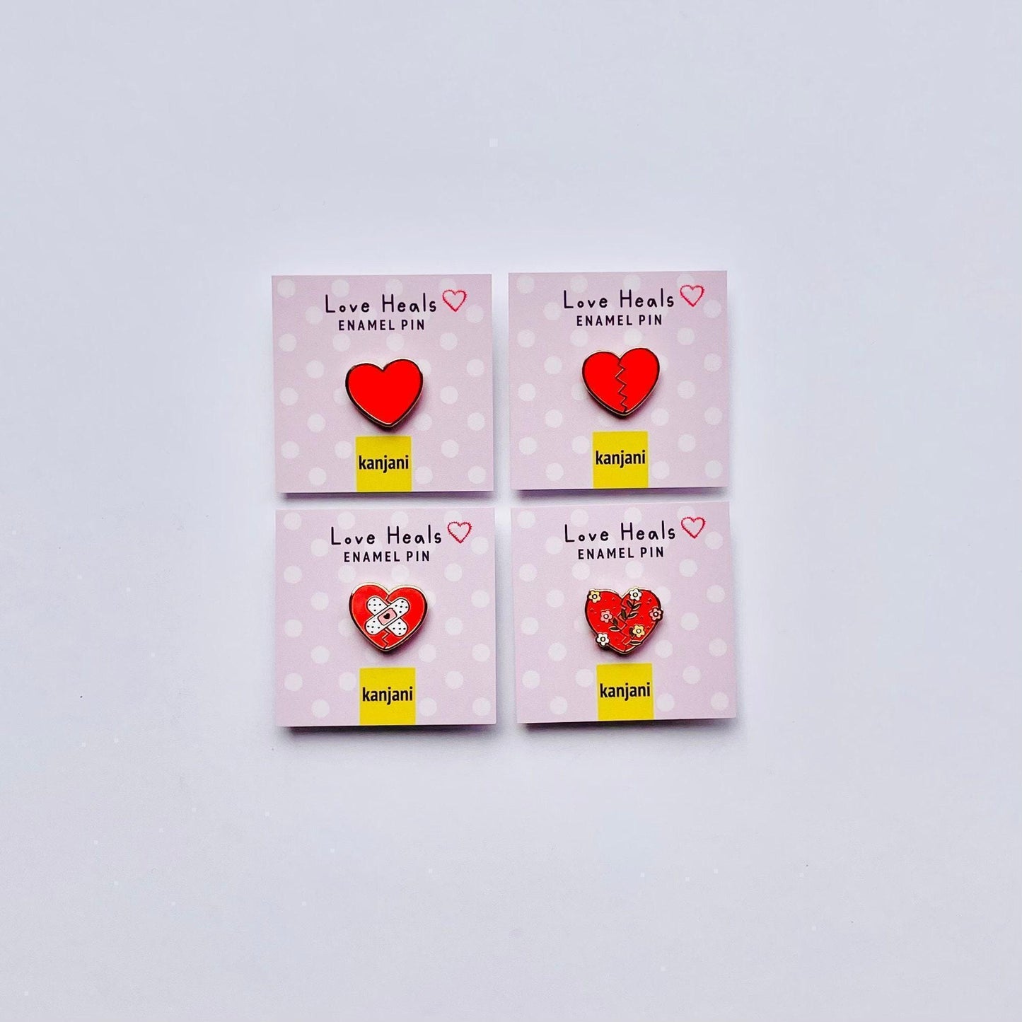 New Growth Flower Heart mini Enamel pin gift | Friend on the mend | Galentines l Self love | Self care | Encouragement | Healing Growth