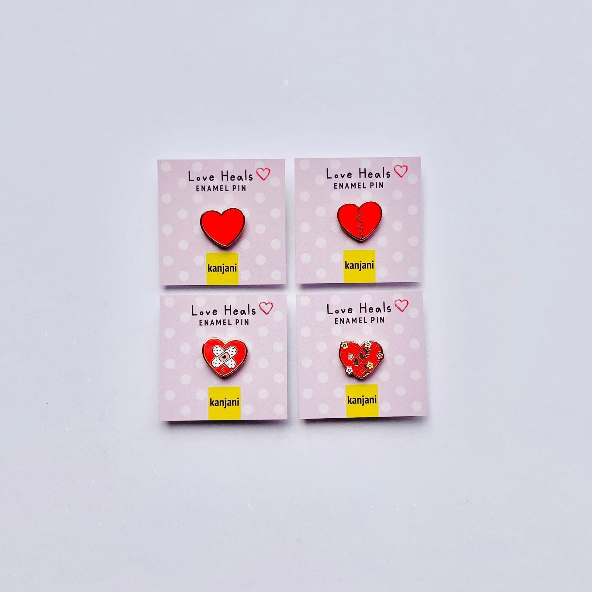 New Growth Flower Heart mini Enamel pin gift | Friend on the mend | Galentines l Self love | Self care | Encouragement | Healing Growth