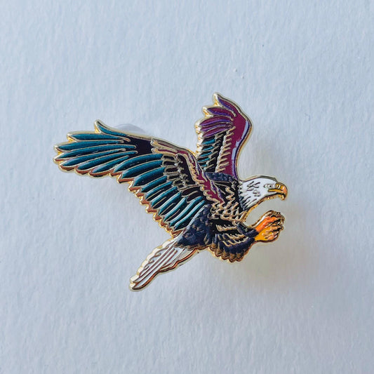 Bald Eagle gold hard enamel pin