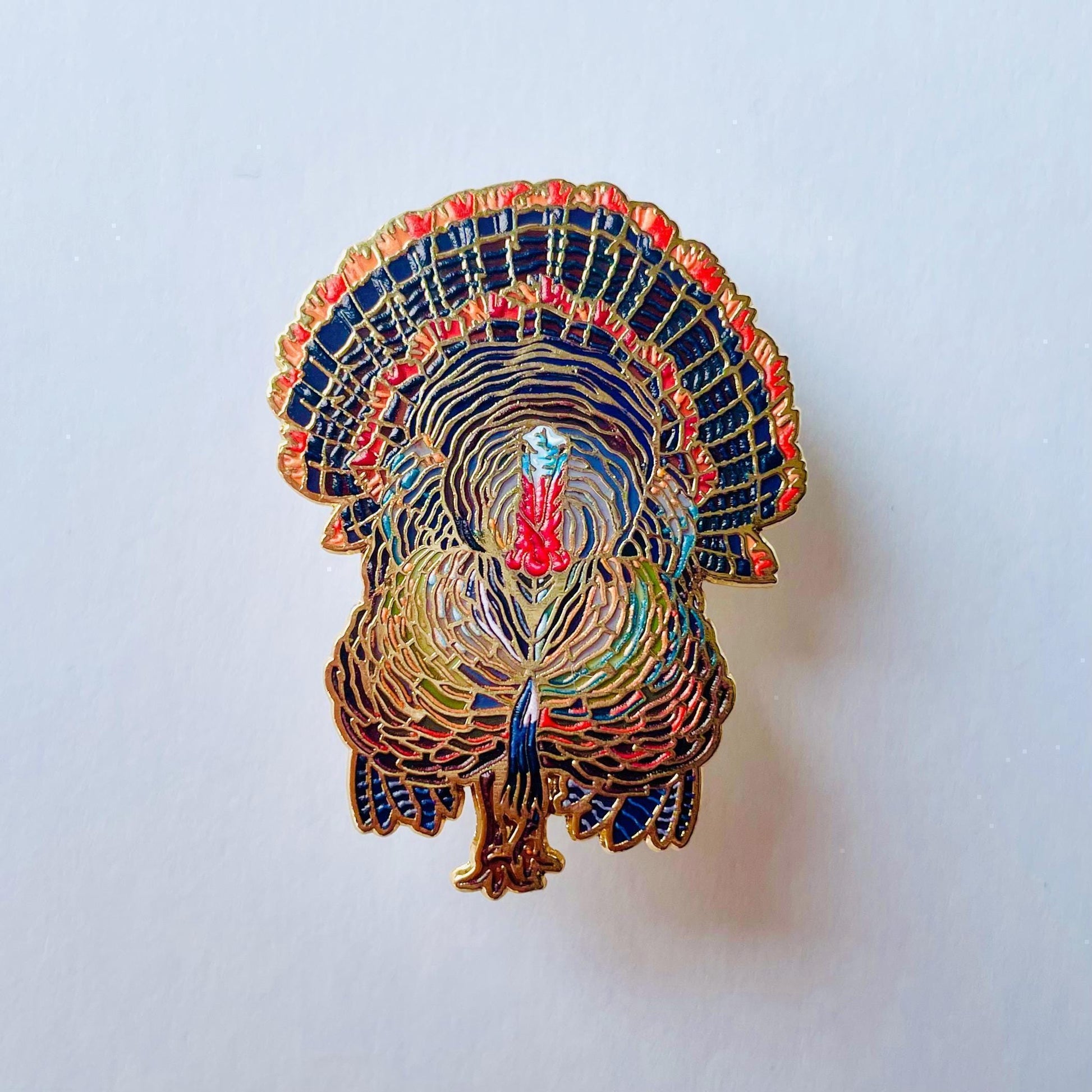 Wild Turkey gold hard enamel lapel pin