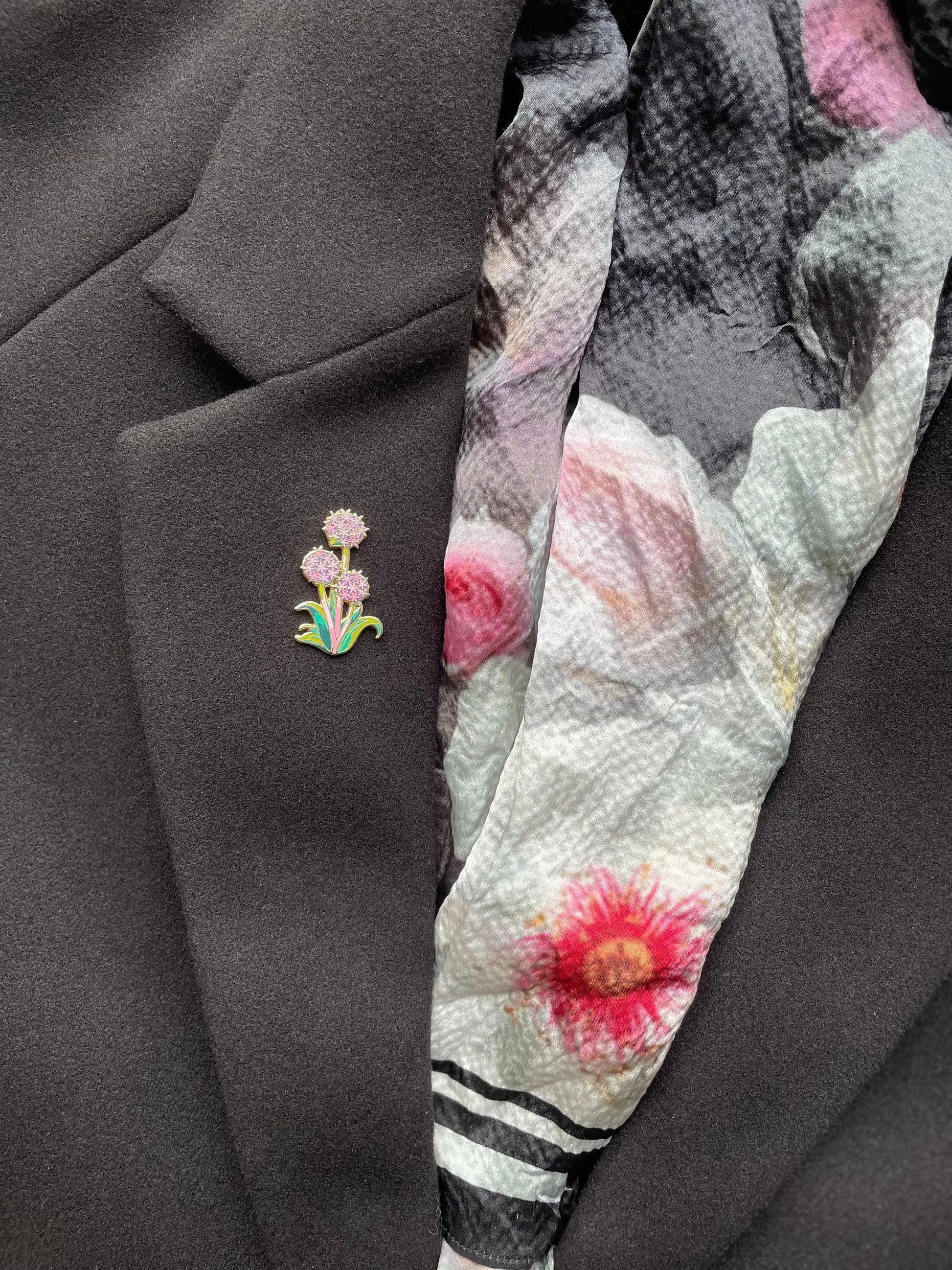 Purple Allium Flower Enamel pin gift Badge, Gift for her, Mother’s Day