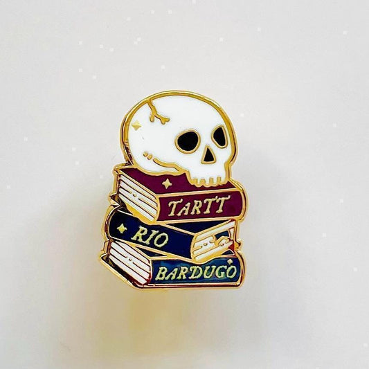 Dark academia, stack of books, skull, witchy Halloween decor