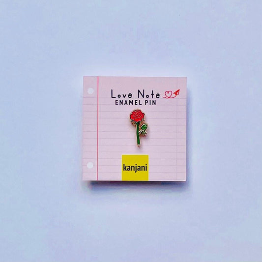 Red rose gold hard enamel mini pin