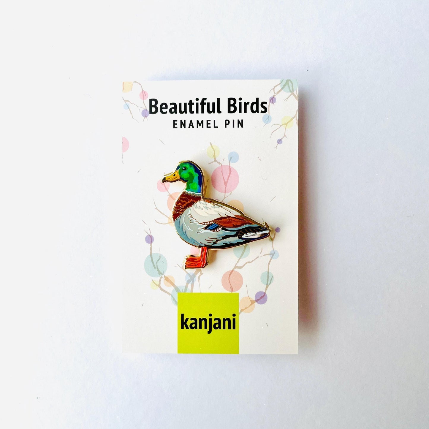 Mallard Duck Enamel Pin - Colorful Feather Bird Badge, Christmas gift, stocking stuffer, Advent calendar
