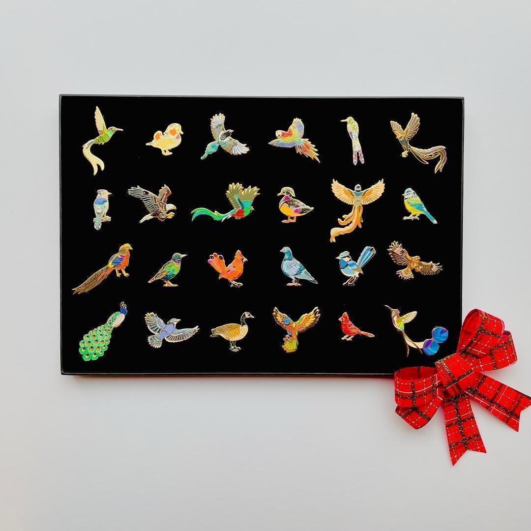 Mallard Duck Enamel Pin - Colorful Feather Bird Badge, Christmas gift, stocking stuffer, Advent calendar