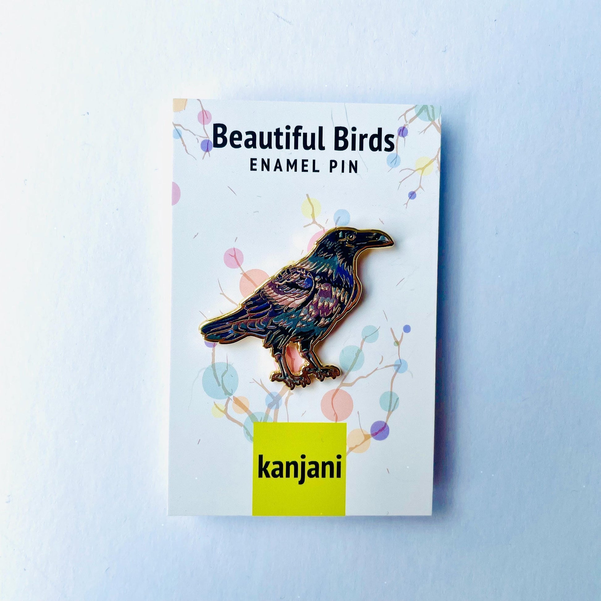 Raven Enamel Pin - Witchy Halloween Accessory with Feather Texture, Christmas gift, stocking stuffer, Advent calendar