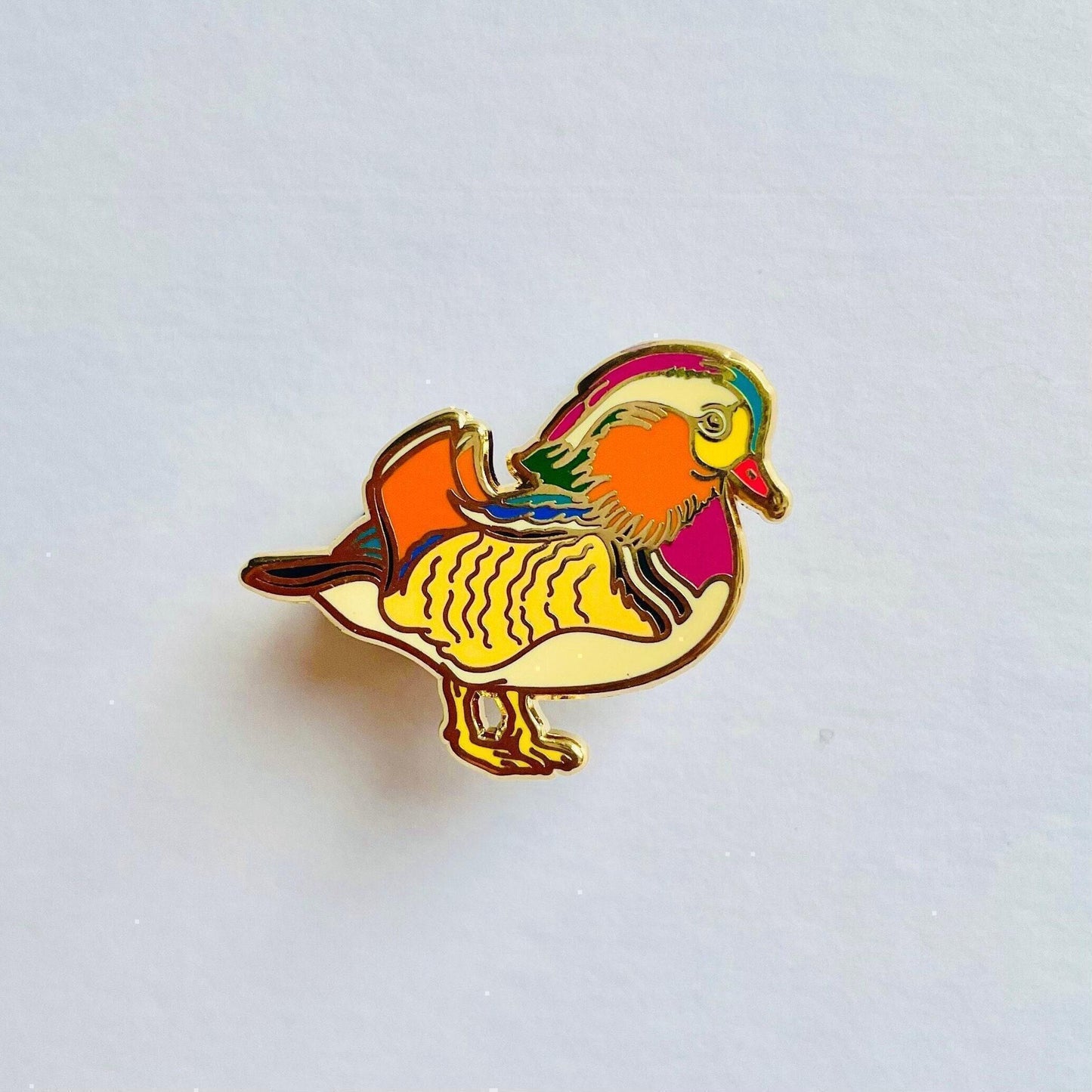 Mandarin duck enamel Pin