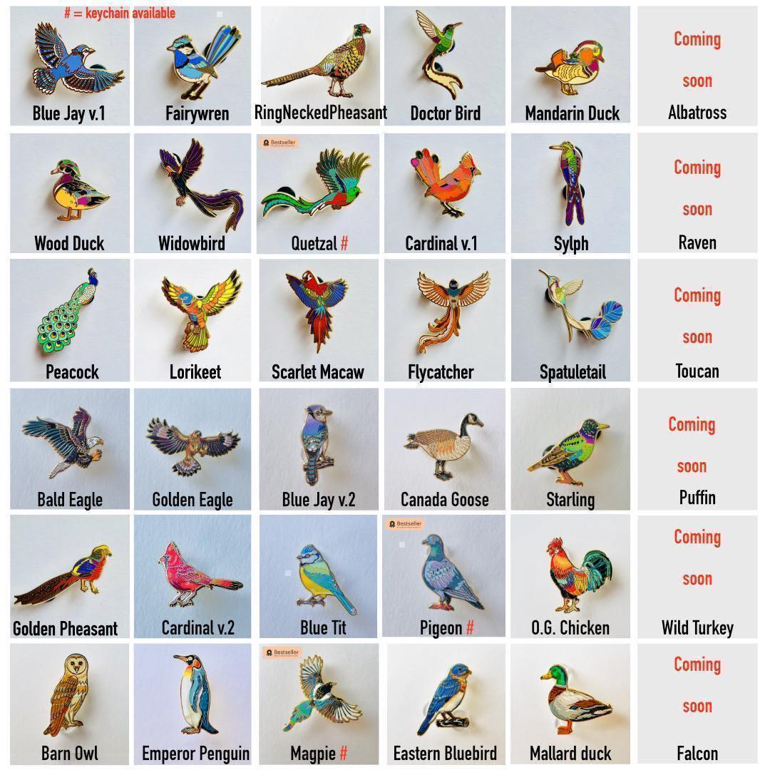 Bald Eagle Pin: Gold Hard Enamel Bird Brooch (1.5 inch), Christmas gift, stocking stuffer, Advent calendar