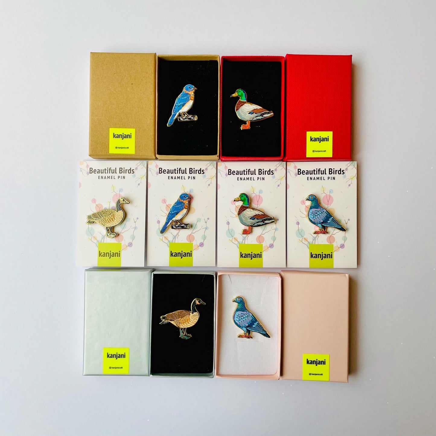 Eastern Bluebird Enamel Pin: Gold Birdwatching Lapel Brooch, Christmas stocking stuffer, Advent calendar