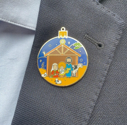 Christmas Nativity Pin: Mary, Joseph and Baby Jesus - Magnet & Keychain, Christmas gift, stocking stuffer, Advent calendar