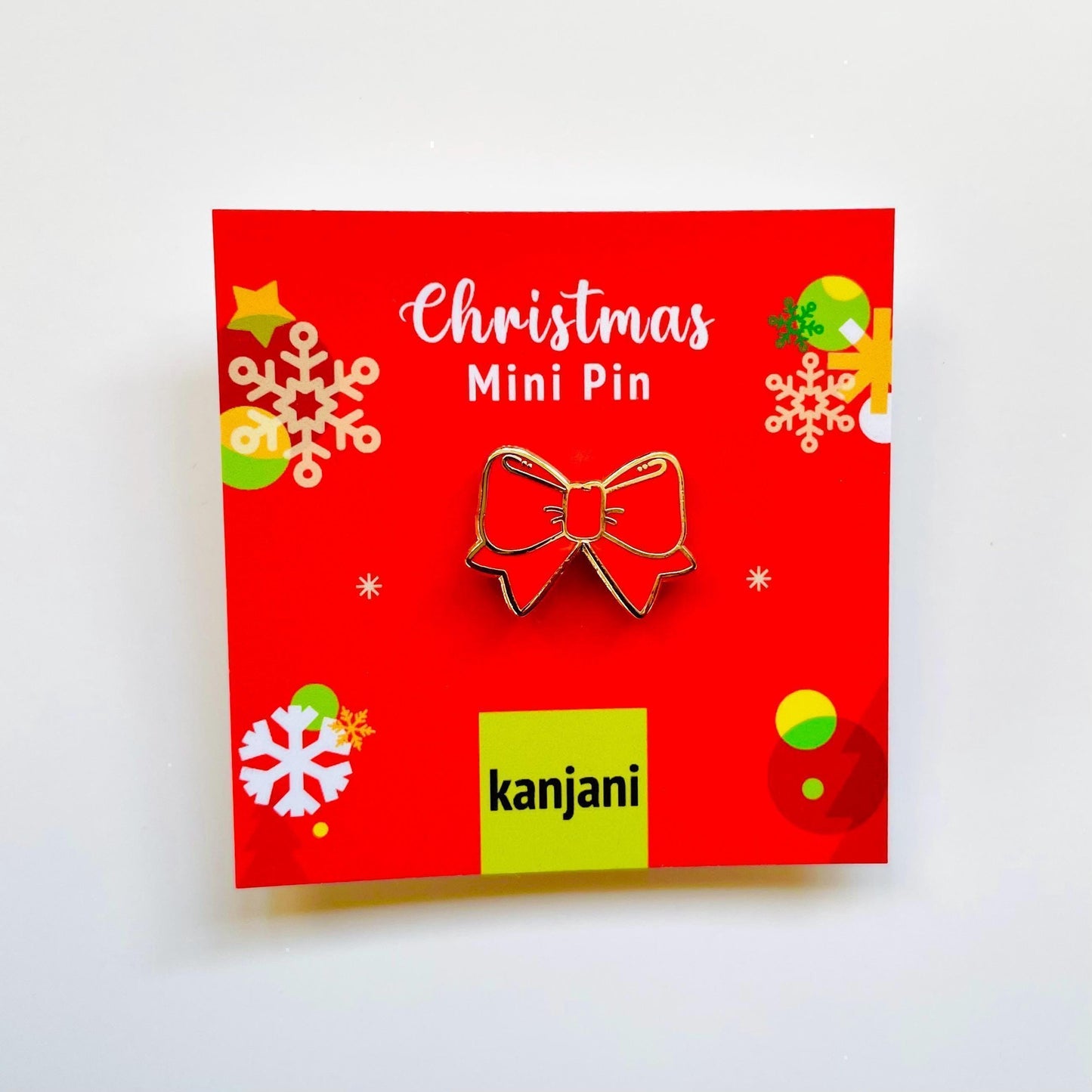 Messy coquette red bow enamel pin