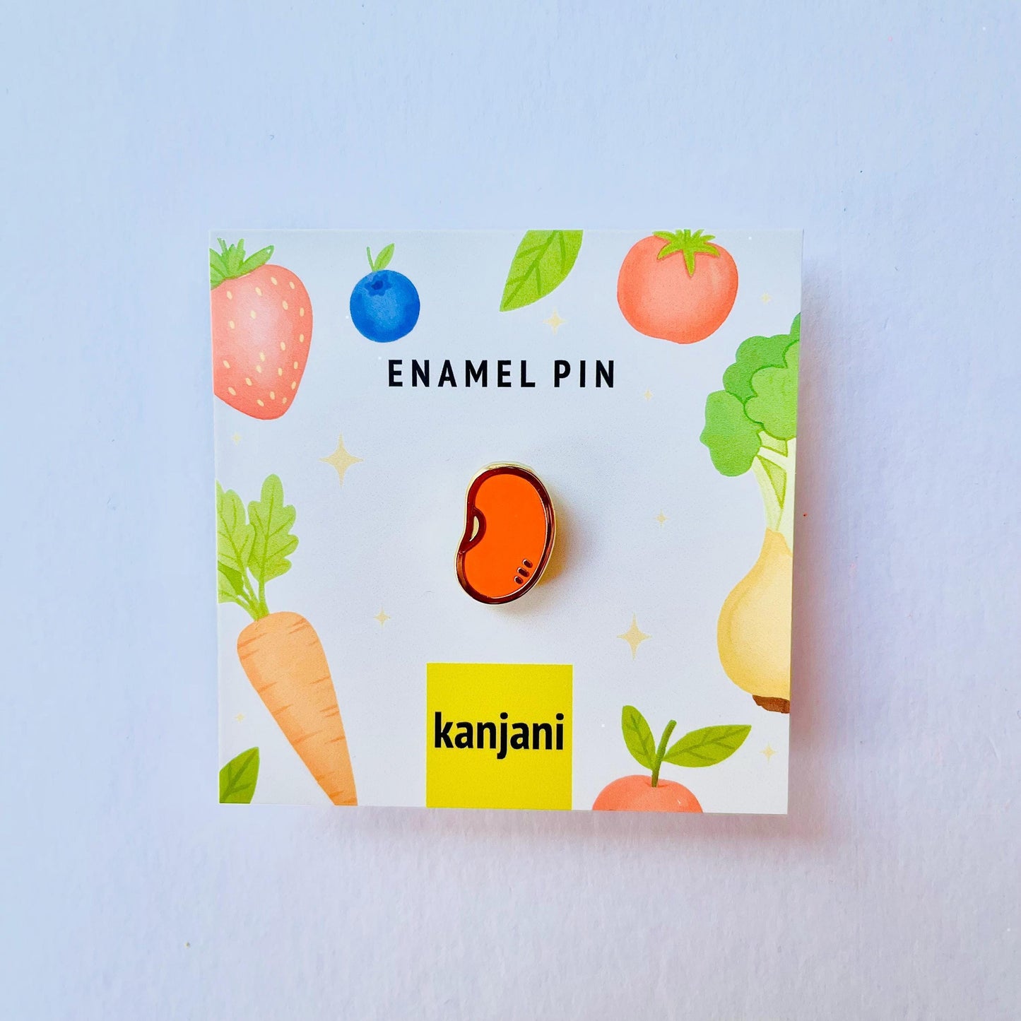Baked bean gold hard enamel pin lapel badge