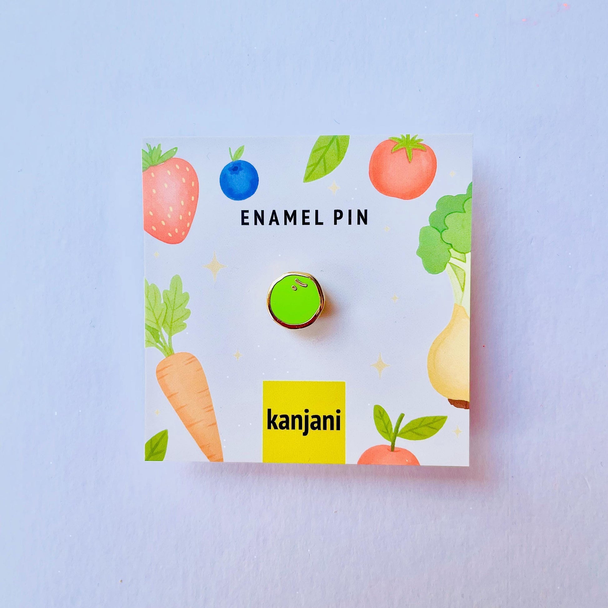 Pea gold hard enamel pin