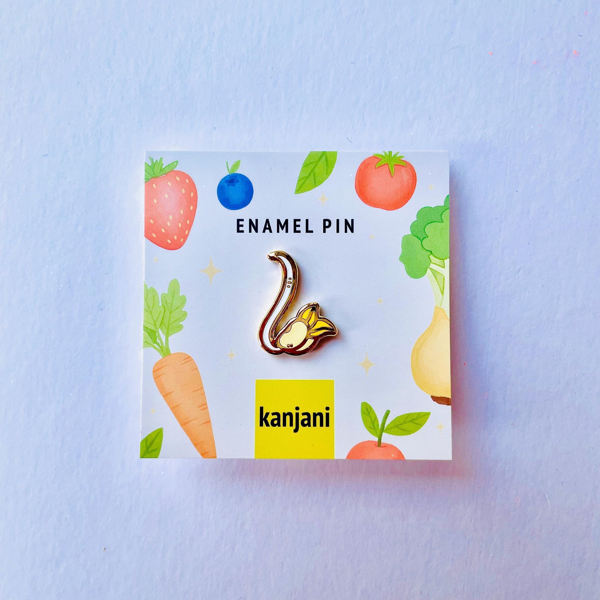 Bean sprout gold hard enamel pin