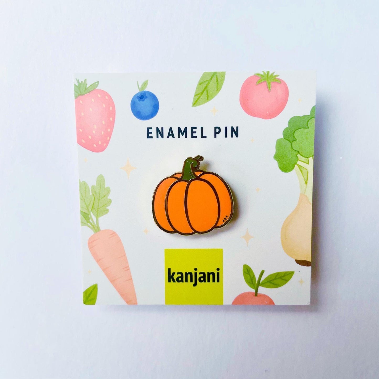 Pumpkin gold hard enamel lapel pin badge